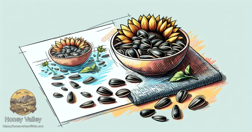 What is the recommended method for soaking sunflower seeds for sprouting or consumption? Is it necessary to dry them afterwards, and if so, how can this be done without a dehydrator?